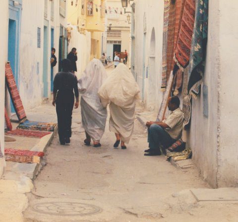 three_walking_women_in_tunisia_peter_van_der_sluijs