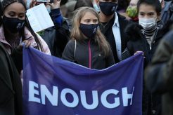 Greta Thunberg på gaden ved COP26 i Glasgow